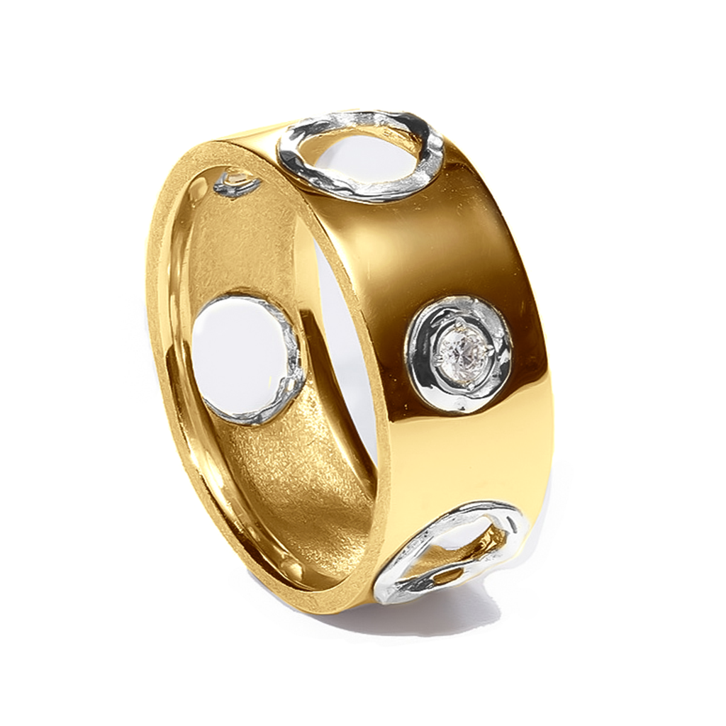 EN Open Diamond Ring Yellow Gold (8mm) | MILAMORE USA