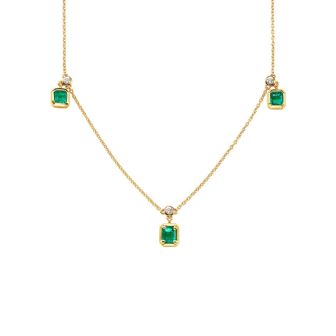 Triple Emerald Necklace
