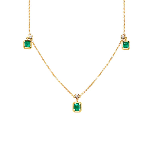 Triple Emerald Necklace