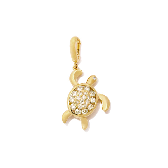 The Maldives Round Diamond Turtle Shell Charm