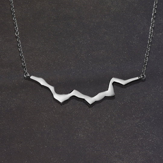 Kintsugi Platinum Noir Necklace - Mens