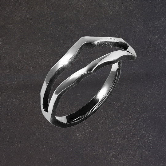 Kintsugi Platinum Noir Ring I - Mens