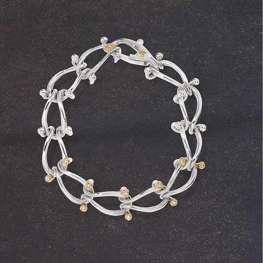 HASSOU Puzzle Duo Chain Diamond Bracelet- Mens