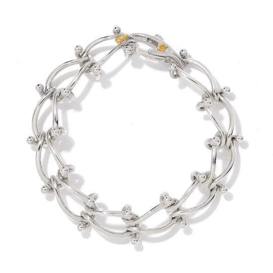 HASSOU Puzzle Chain Silver Bracelet