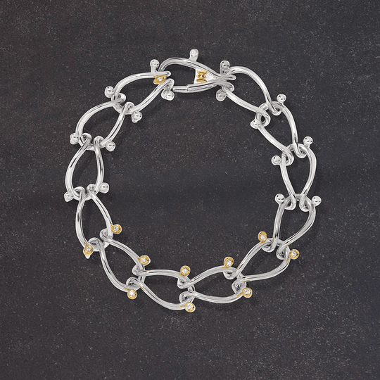 HASSOU Puzzle Duo Chain Jr. Diamond Bracelet - Mens