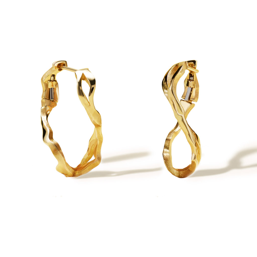 Infinity hoop outlet earrings gold