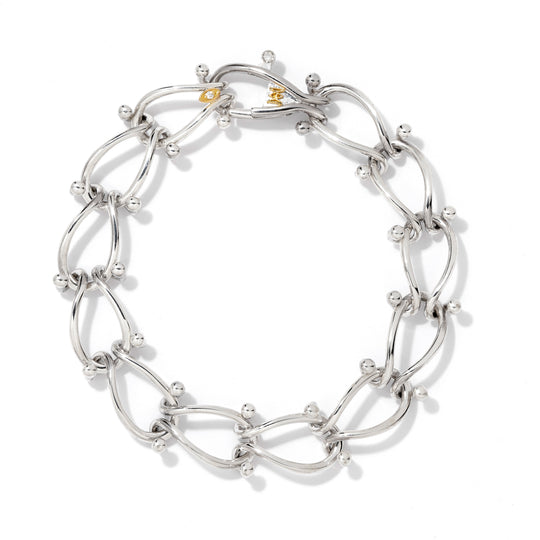 HASSOU Puzzle Chain Jr. Silver Bracelet