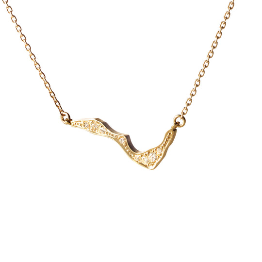 Kintsugi Mini Pave Necklace