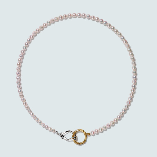 Kintsugi Infinity Pearl Necklace - Bridal