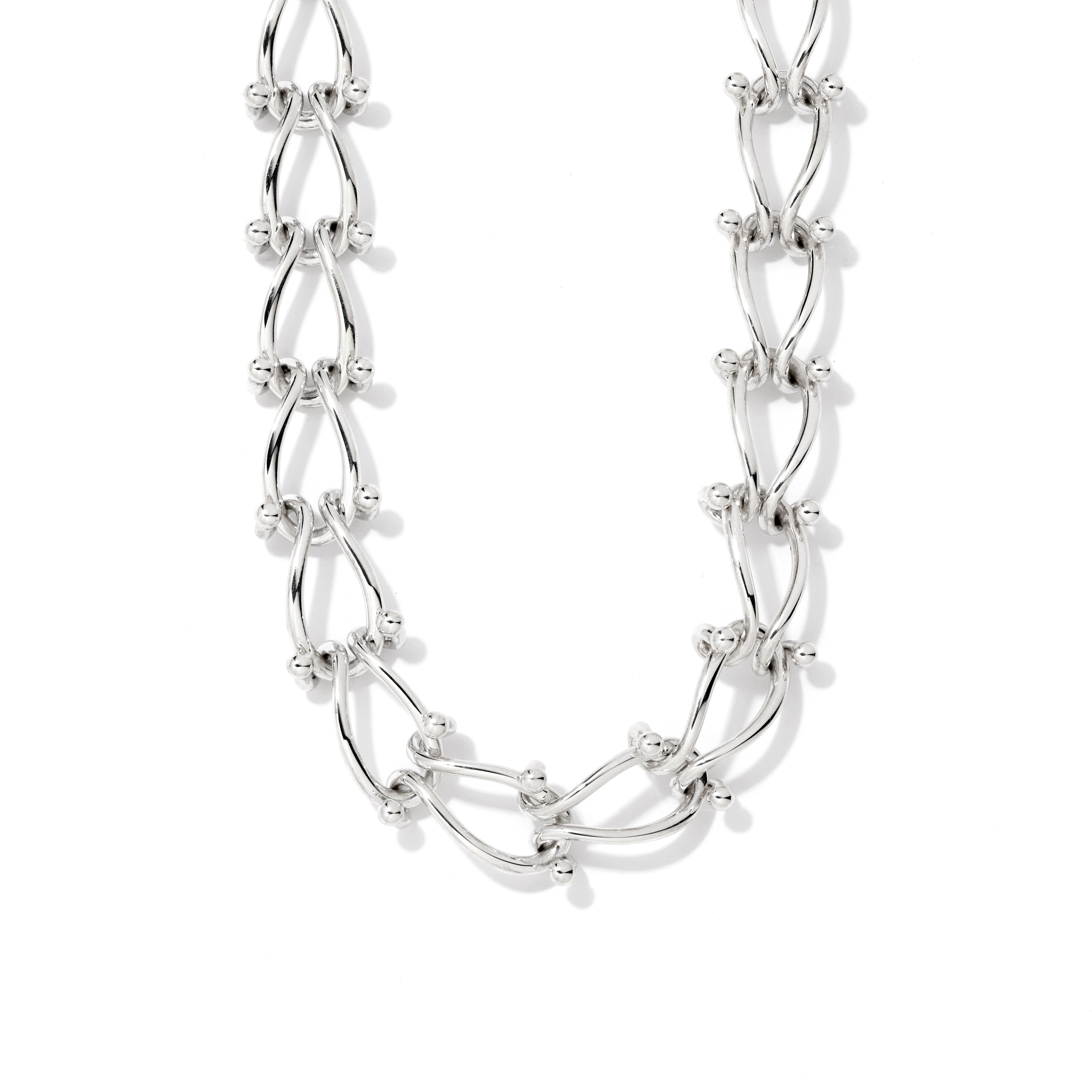 HASSOU Puzzle Chain Silver Necklace