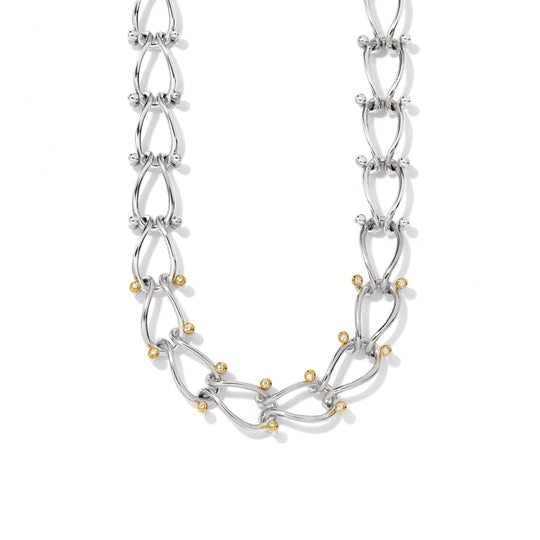 HASSOU Puzzle Duo Chain Jr. Diamond Necklace