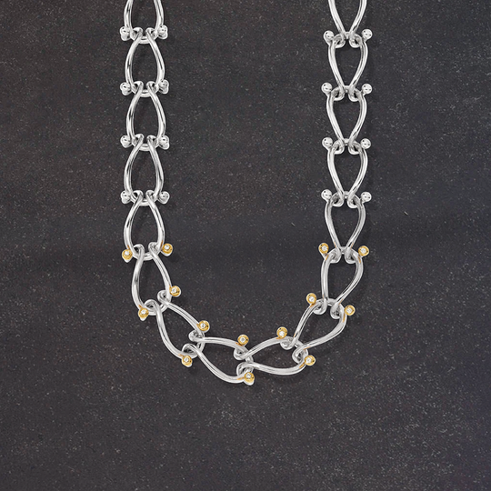 HASSOU Puzzle Duo Chain Jr. Diamond Necklace - Mens