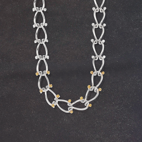 HASSOU Puzzle Duo Chain Jr. Necklace - Mens