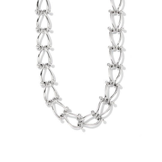 HASSOU Puzzle Chain Jr. Silver Necklace