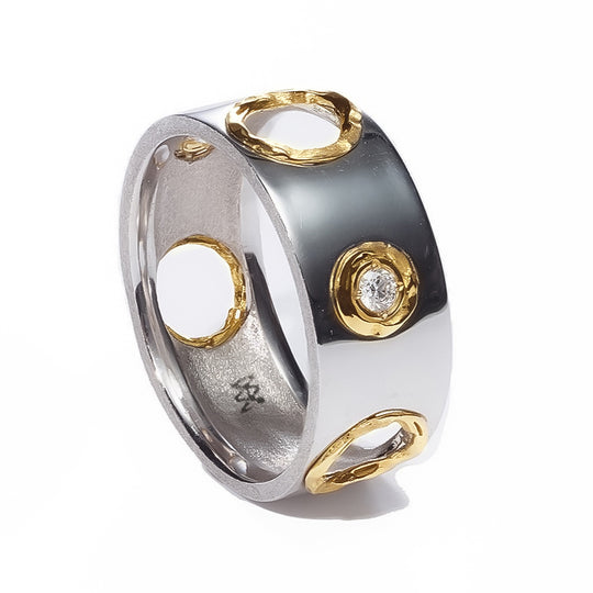 EN Open Diamond Ring Platinum (8mm)