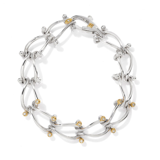 HASSOU Puzzle Duo Chain Diamond Bracelet