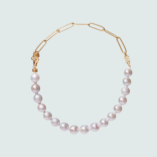 Pearl Duo Chain Jr. Bracelet - Bridal