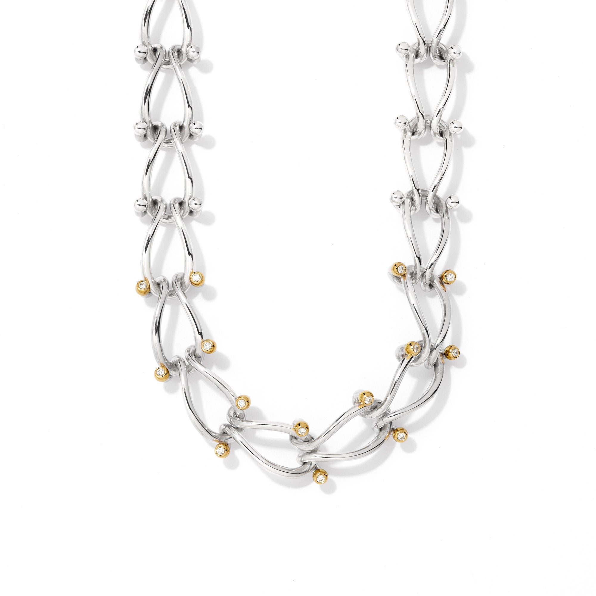 HASSOU Puzzle Duo Chain Diamond Necklace