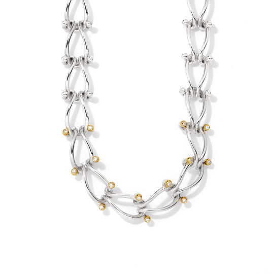 HASSOU Puzzle Duo Chain Diamond Necklace