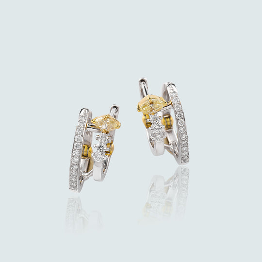 Galaxy Diamond Double Huggies - Bridal