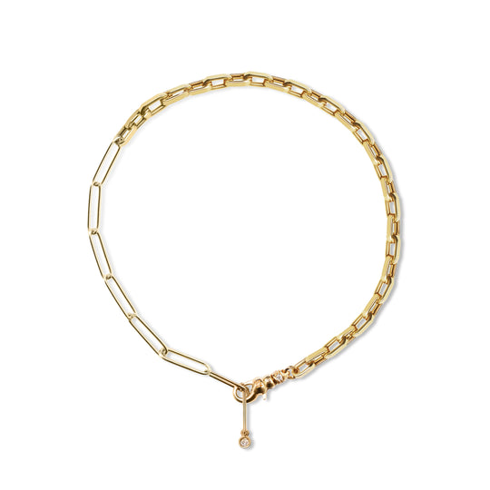 MonoChrome Duo Chain Jr Bracelet (18K Yellow Gold)
