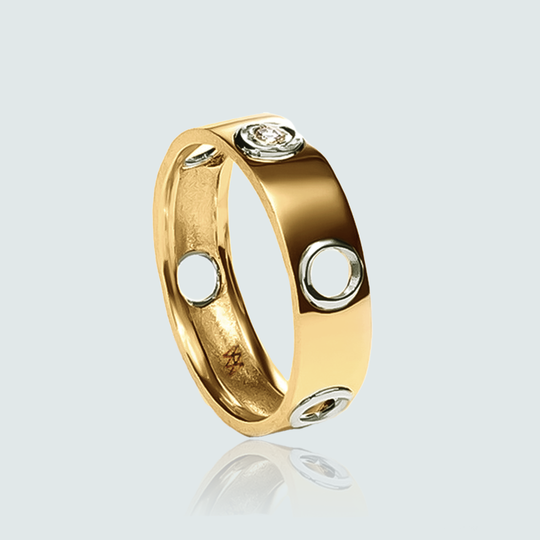 EN Open Diamond Band Yellow Gold - Bridal