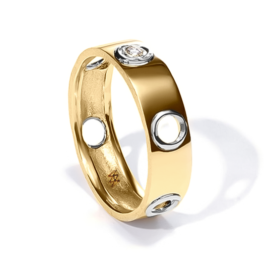 EN Open Diamond Ring Yellow Gold (5mm)