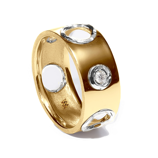 EN Open Diamond Ring Yellow Gold (8mm)