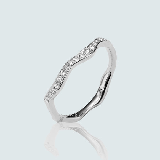 Platinum Kintsugi Pave Vine Band - Bridal