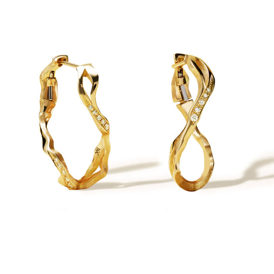 Kintsugi Infinity Diamond Hoops