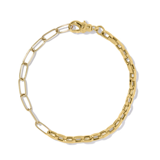 MonoChrome Duo Chain I Bracelet (18K Yellow Gold)