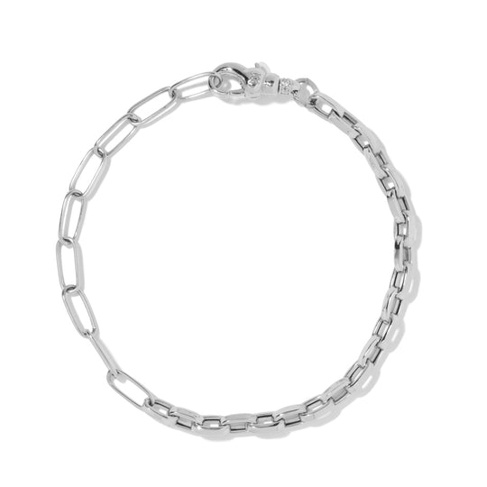 MonoChrome Duo Chain I Bracelet (18K White Gold)