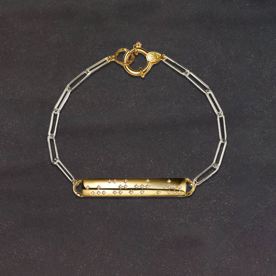 Diamond Braille 'GRATITUDE' Bracelet - Mens