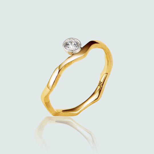 Kintsugi Diamond Vine Ring - Bridal