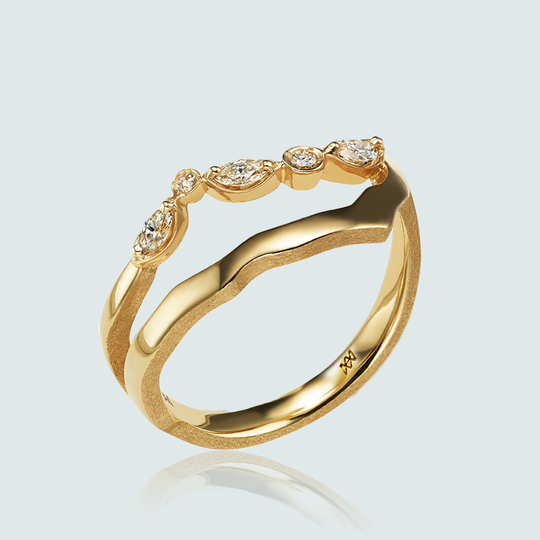 Kintsugi Float Diamond Ring I - Bridal