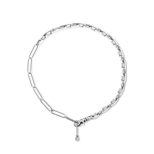 MonoChrome Duo Chain Jr Bracelet (18K White Gold)