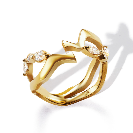 Kintsugi Float Diamond Ring II