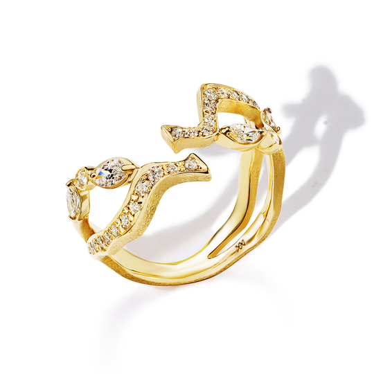 Kintsugi Float-Pave Diamond Ring  II