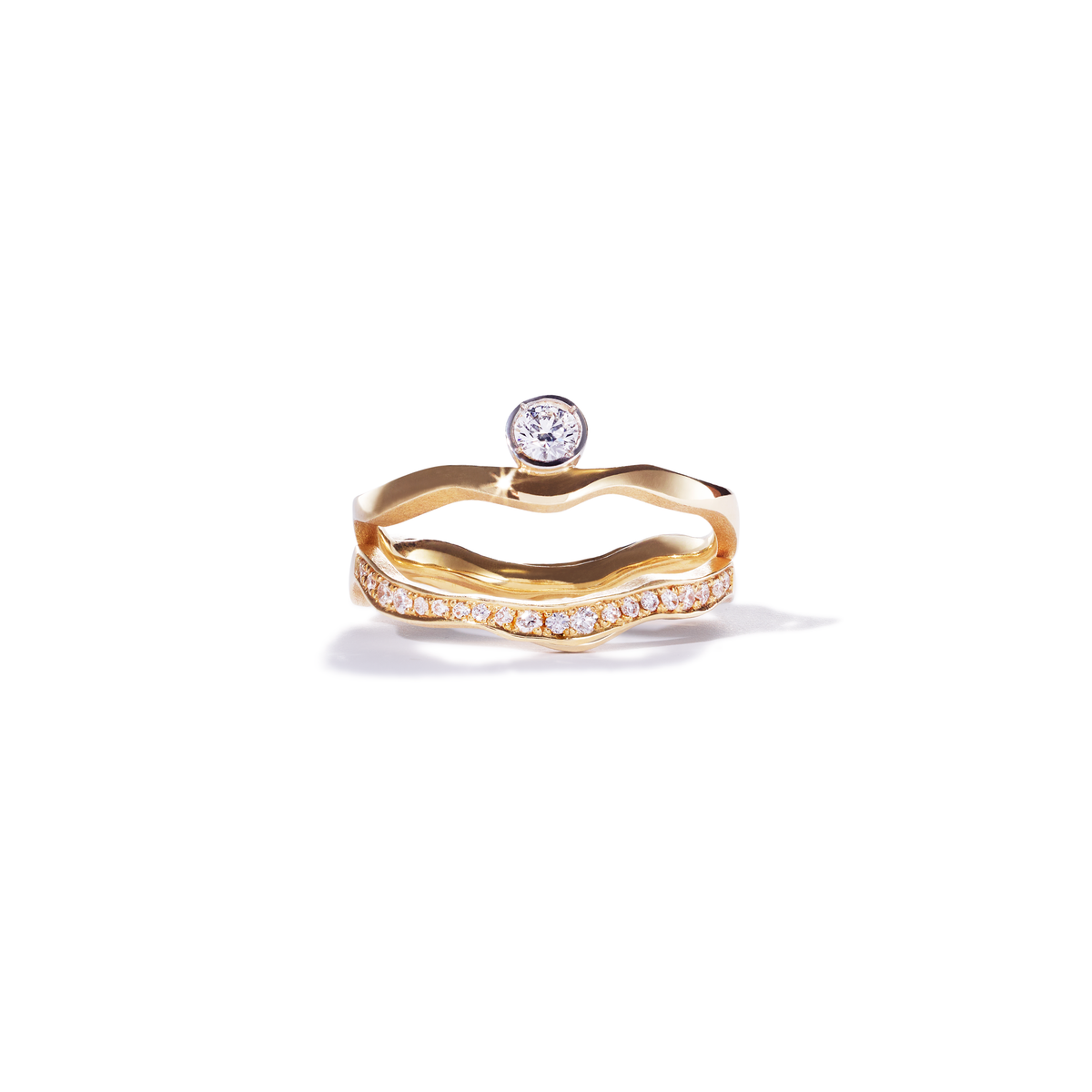 Kintsugi Inspired Contemporary 18K Wedding Band | MILAMORE USA