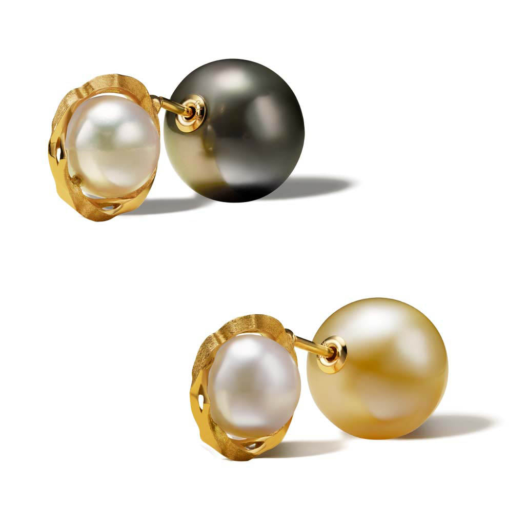 Kintsugi Duo Pearl Earring
