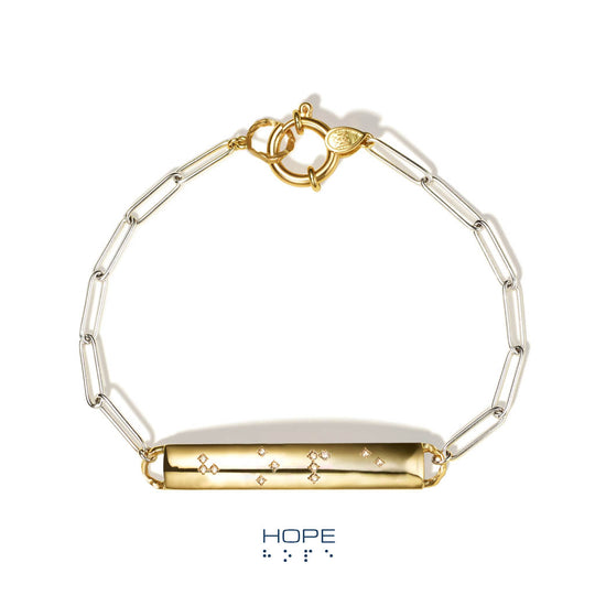 Diamond Braille 'HOPE' Bracelet