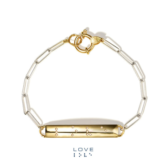 Diamond Braille 'LOVE' Bracelet
